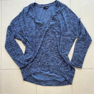 Wilfred Free Mottled Blue Sweater with high-low hem - Sz M